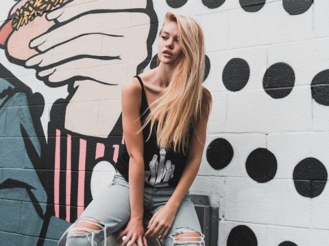 Women Wearing Black Crop-top